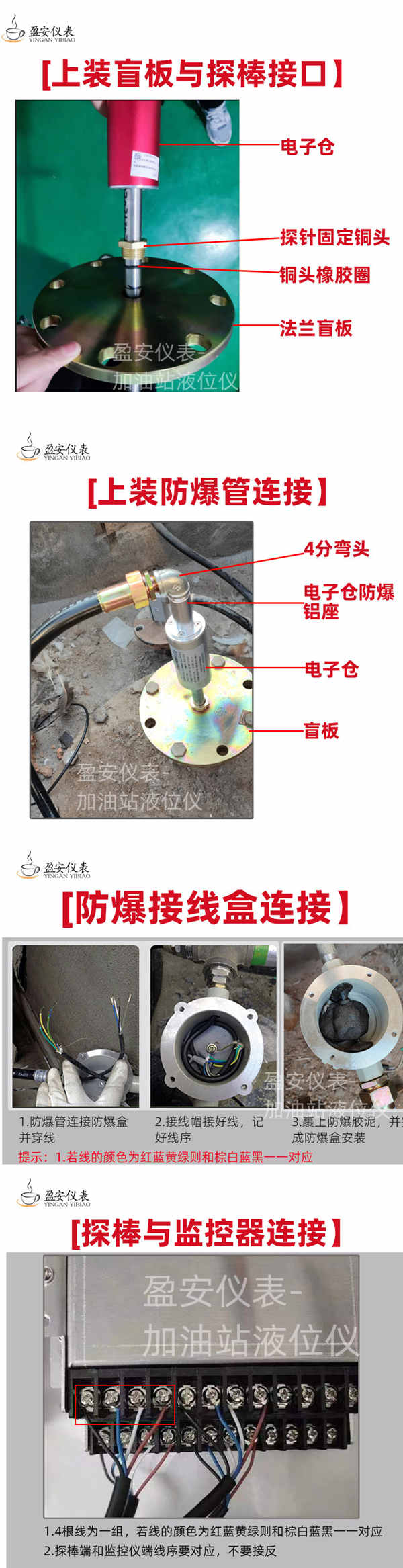 加油站油罐液位儀安裝步驟圖解(上裝)